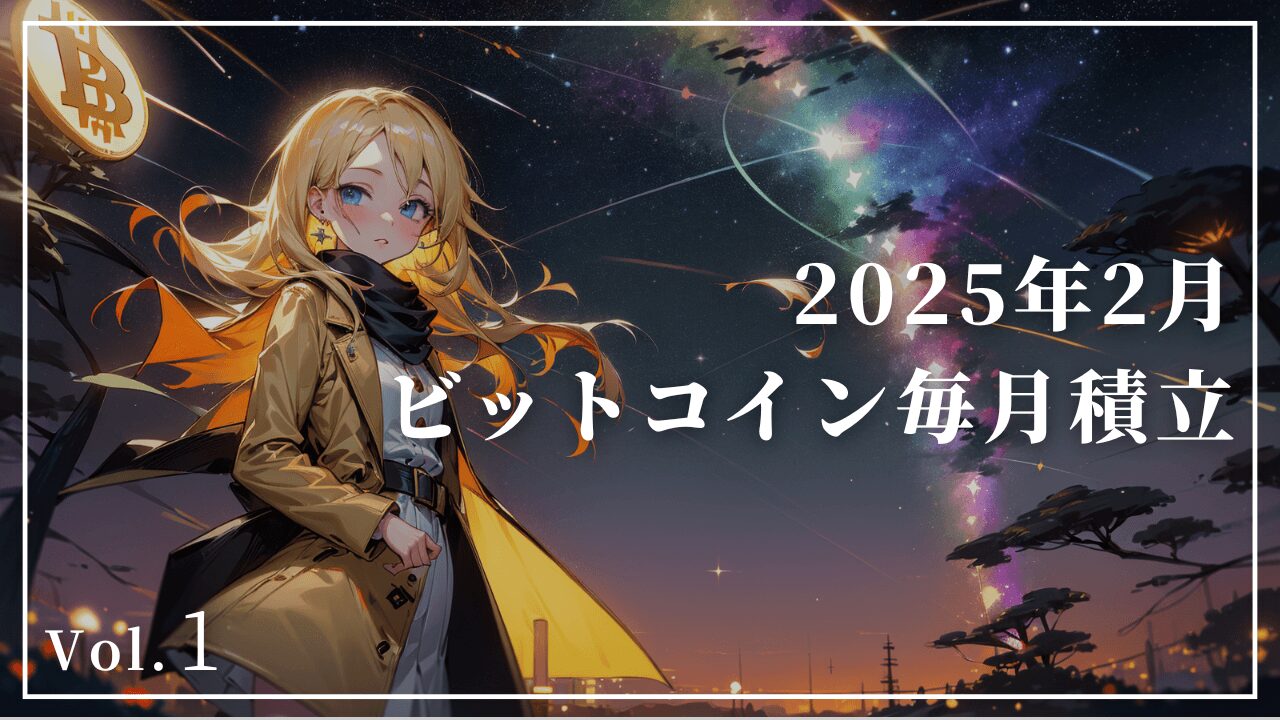 【2025年2月】ビットコイン毎月積立1ヵ月目の実績レポート｜評価額と運用結果を公開_2